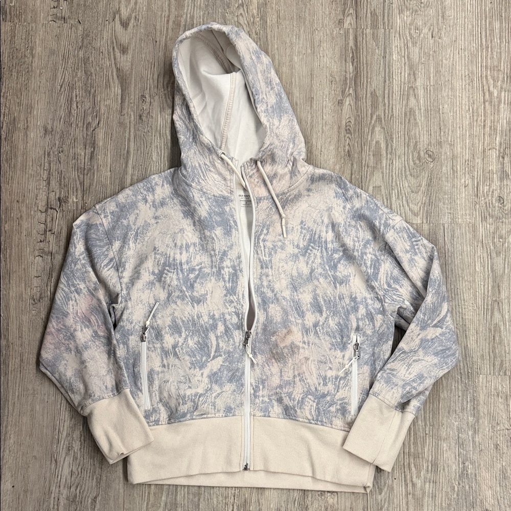 Old Navy Active Fleece Jacket - Cream and Gray